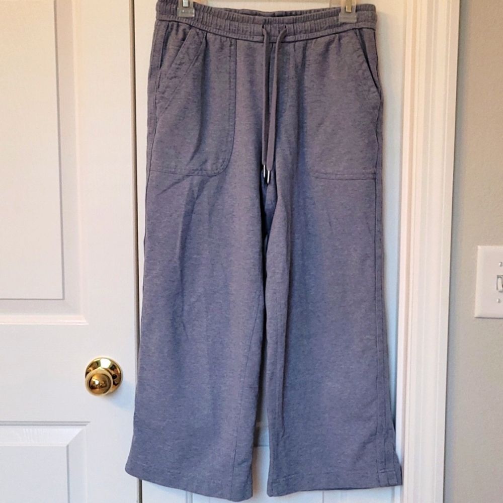 Athleta Farallon Heathered Wide Crop Pant
